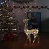 Adorno de reno de Navidad acrílico de colores 140 LEDs 120 cm vidaXL