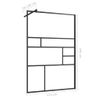 Mampara Ducha Accesible Vidrio Esg Transparente Negro 115x195cm Vidaxl