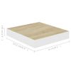 Estante Flotante De Pared Mdf Roble Y Blanco 23x23,5x3,8 Cm Vidaxl