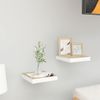 Estante Flotante Pared 2 Uds Mdf Roble Y Blanco 23x23,5x3,8 Cm Vidaxl