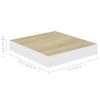 Estante Flotante Pared 2 Uds Mdf Roble Y Blanco 23x23,5x3,8 Cm Vidaxl