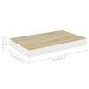 Estante Flotante De Pared 2 Uds Mdf Roble Y Blanco 50x23x3,8 Cm Vidaxl