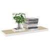 Estante Flotante Pared 4 Uds Mdf Roble Y Blanco 80x23,5x3,8 Cm Vidaxl