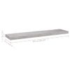 Estantes Flotantes Pared 4 Uds Gris Hormigón Mdf 90x23,5x3,8 Cm Vidaxl