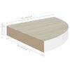 Estante Esquina De Pared 4 Uds Mdf Roble Y Blanco 25x25x3,8 Cm Vidaxl