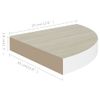 Estante De Esquina De Pared 2 Uds Mdf Roble/blanco 35x35x3,8 Cm Vidaxl