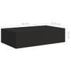 Estante Con Cajón De Pared Mdf Negro 40x23,5x10 Cm Vidaxl