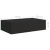 Estantes De Pared Con Cajón 2 Uds Mdf Negro 40x23,5x10 Cm Vidaxl