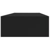 Estante Con Cajón De Pared Mdf Negro 60x23,5x10 Cm Vidaxl