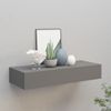 Estante Con Cajón De Pared Mdf Gris 60x23,5x10 Cm Vidaxl