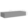 Estantes De Pared Con Cajón 2 Uds Mdf Gris 60x23,5x10 Cm Vidaxl