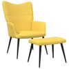 Silla De Relajación Con Reposapiés Tela Amarillo Mostaza Vidaxl