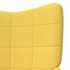 Silla De Relajación Con Reposapiés Tela Amarillo Mostaza Vidaxl