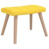 Silla Mecedora Con Reposapiés Tela Amarillo Mostaza Vidaxl