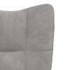 Sillón De Relax De Terciopelo Gris Claro Vidaxl