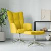 Silla De Relajación Con Reposapiés Terciopelo Amarillo Mostaza Vidaxl