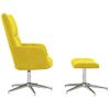 Sillón De Relax Con Taburete Terciopelo Amarillo Mostaza Vidaxl