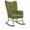 Silla Mecedora De Terciopelo Verde Claro Vidaxl