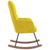 Silla Mecedora De Terciopelo Amarillo Mostaza Vidaxl