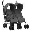 Carrito Para Gemelos De Acero Gris Antracita Vidaxl