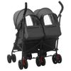 Carrito Para Gemelos De Acero Gris Antracita Vidaxl