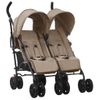 Carrito Para Gemelos De Acero Gris Taupe Vidaxl