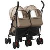 Carrito Para Gemelos De Acero Gris Taupe Vidaxl