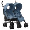 Carrito Para Gemelos De Acero Azul Marino Vidaxl