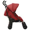 Carrito Para Gemelos De Acero Rojo Vidaxl