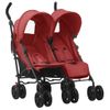 Carrito Para Gemelos De Acero Rojo Vidaxl