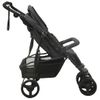 Carrito Para Gemelos De Acero Gris Antracita Vidaxl