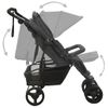 Carrito Para Gemelos De Acero Gris Antracita Vidaxl