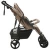 Carrito Para Gemelos De Acero Gris Taupe Vidaxl