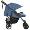 Carrito Para Gemelos De Acero Azul Marino Vidaxl