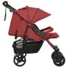 Carrito Para Gemelos De Acero Rojo Vidaxl