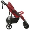 Carrito Para Gemelos De Acero Rojo Vidaxl