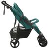 Carrito Para Gemelos De Acero Verde Vidaxl