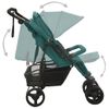 Carrito Para Gemelos De Acero Verde Vidaxl