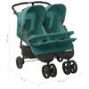 Carrito Para Gemelos De Acero Verde Vidaxl