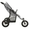 Carrito De Bebés De Acero Gris Claro Vidaxl