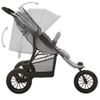 Carrito De Bebés De Acero Gris Claro Vidaxl