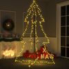 Árbol De Navidad 240 Luces Led Interior Y Exterior 118x180 Cm Vidaxl