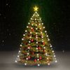 Red De Luces De Árbol De Navidad 180 Leds Blanco Frío 180 Cm Vidaxl