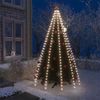 Red De Luces De Árbol De Navidad 250 Leds Blanco Frío 250 Cm Vidaxl