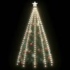 Red De Luces De Árbol De Navidad 250 Leds Blanco Frío 250 Cm Vidaxl