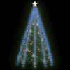 Red De Luces De Árbol De Navidad 250 Leds Azul 250 Cm Vidaxl