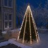 Red De Luces De Árbol De Navidad 400 Leds Blanco Frío 400 Cm Vidaxl