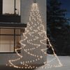 Árbol De Pared Con Gancho Metálico 720 Led Blanco Cálido 5 M Vidaxl