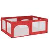 Parque Para Bebés Con 2 Puertas Tela Oxford Rojo Vidaxl