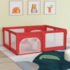 Parque Para Bebés Con 2 Puertas Tela Oxford Rojo Vidaxl